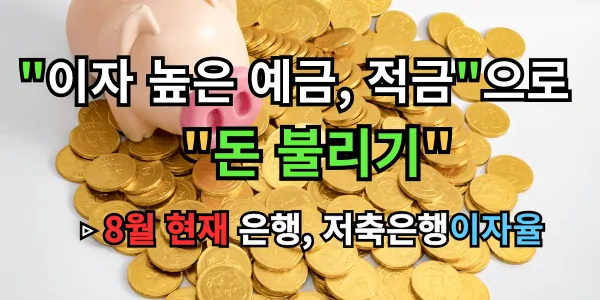 이자 높은 예금, 이자 높은 적금으로 돈 불리기